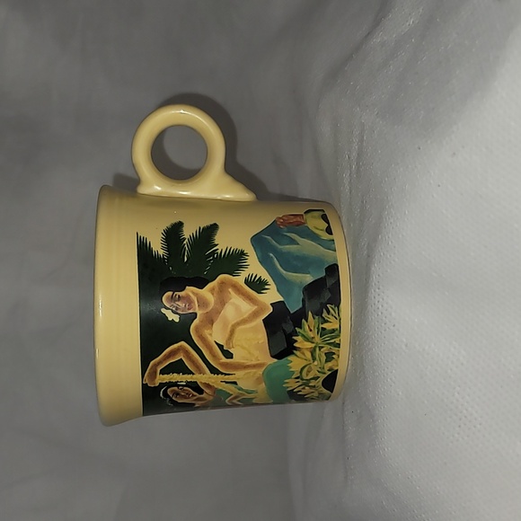 Fiesta® Hawaiiana Ware Mug Universal Word Pattern Eugene Savage Graphics - Picture 3 of 7